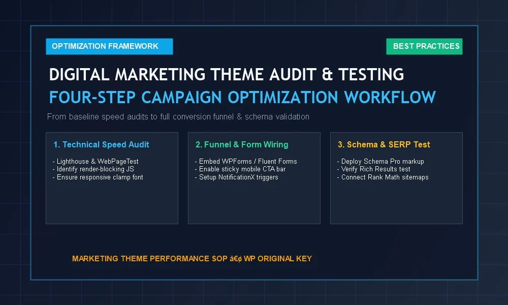 Top WordPress themes for digital marketing: lightweight picks that convert Digital marketing theme audit and campaign optimization four-step framework