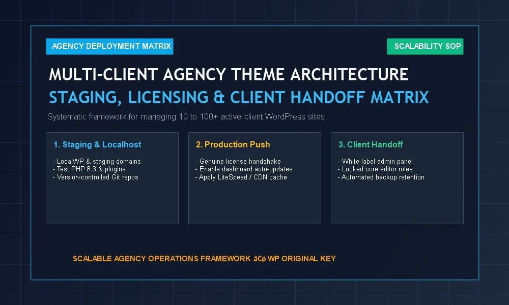 Top WordPress themes for agencies: flexible, fast and scalable picks Multi-client agency WordPress theme deployment and staging architecture matrix
